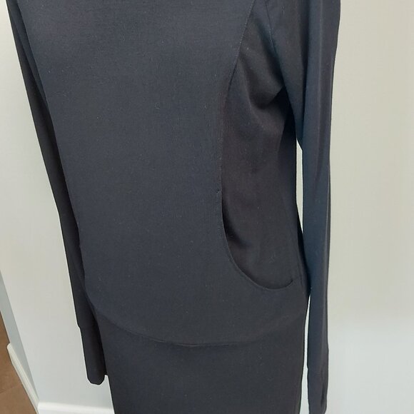 Hooded Knee-Length Hooded Tee Shirt Dress - S/M - Picture 5 of 12